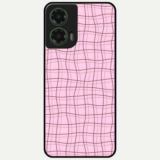  Soft Grid Bliss Glass Case For Moto G35 back cover – full design glossy printed glass finish