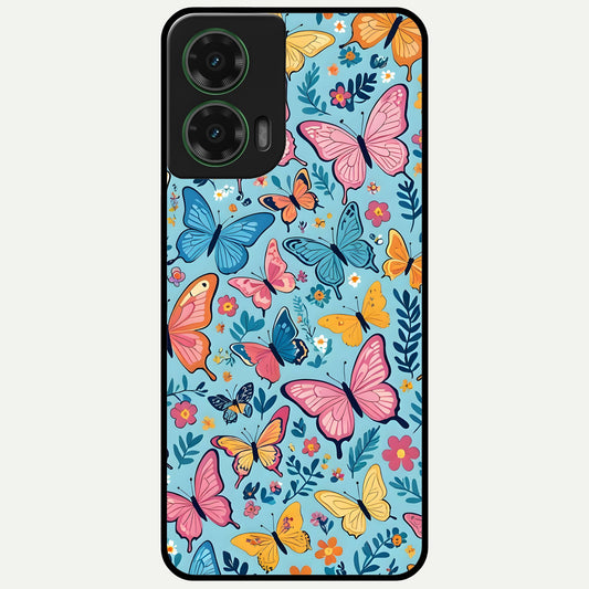  Spring Wing Garden Glass Case For Moto G35 back cover – full design glossy printed glass finish