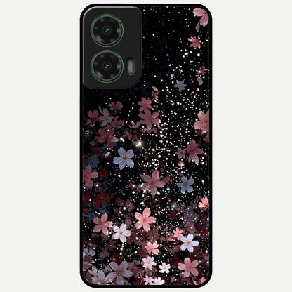  Starlit Flower Dreams Glass Case For Moto G35 back cover – full design glossy printed glass finish