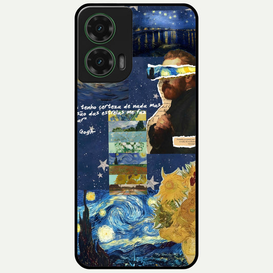  Starry Dream Vision Glass Case For Moto G35 back cover – full design glossy printed glass finish