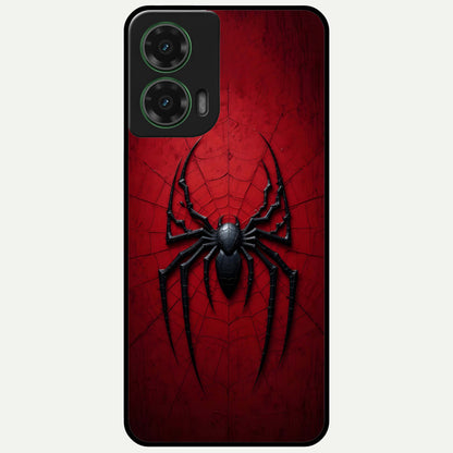  Superhero Web Emblem Glass Case For Moto G35 back cover – full design glossy printed glass finish