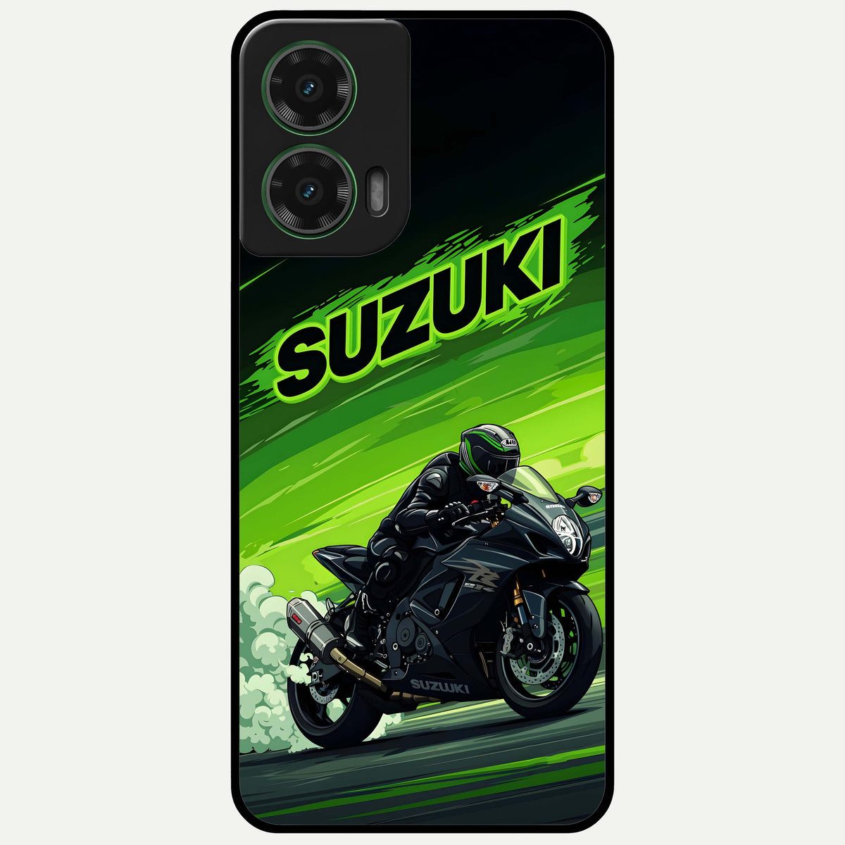  Suzuki Speed Beast Glass Case For Moto G35 back cover – full design glossy printed glass finish
