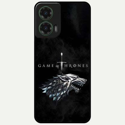  Throne Wolf Legacy Glass Case For Moto G35 back cover – full design glossy printed glass finish