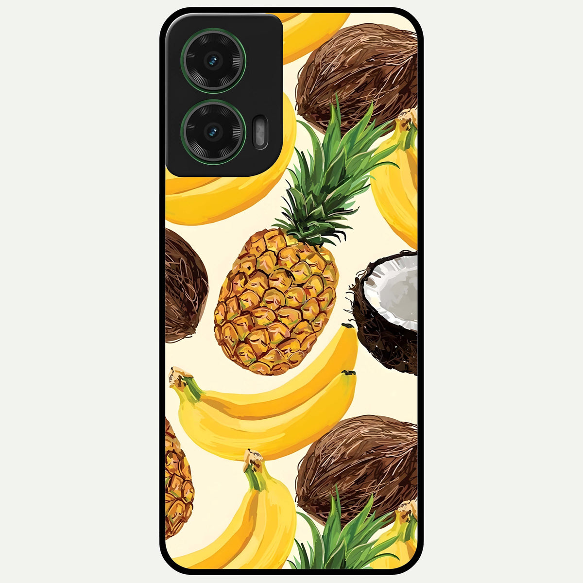  Tropical Fruit Mood Glass Case For Moto G35 back cover – full design glossy printed glass finish