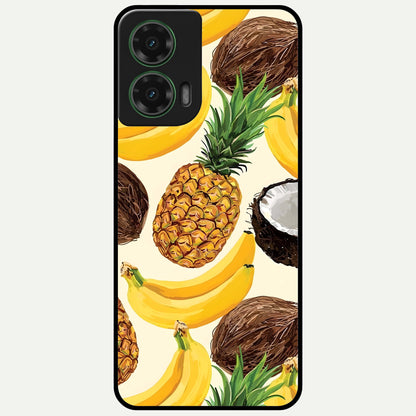  Tropical Fruit Mood Glass Case For Moto G35 back cover – full design glossy printed glass finish