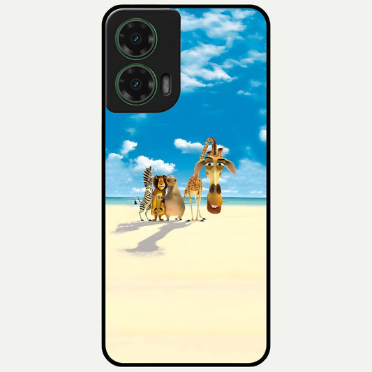  Tropical Fun Squad Glass Case For Moto G35 back cover – full design glossy printed glass finish