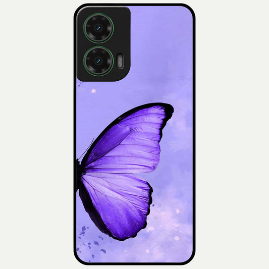  Violet Dream Wing Glass Case For Moto G35 back cover – full design glossy printed glass finish