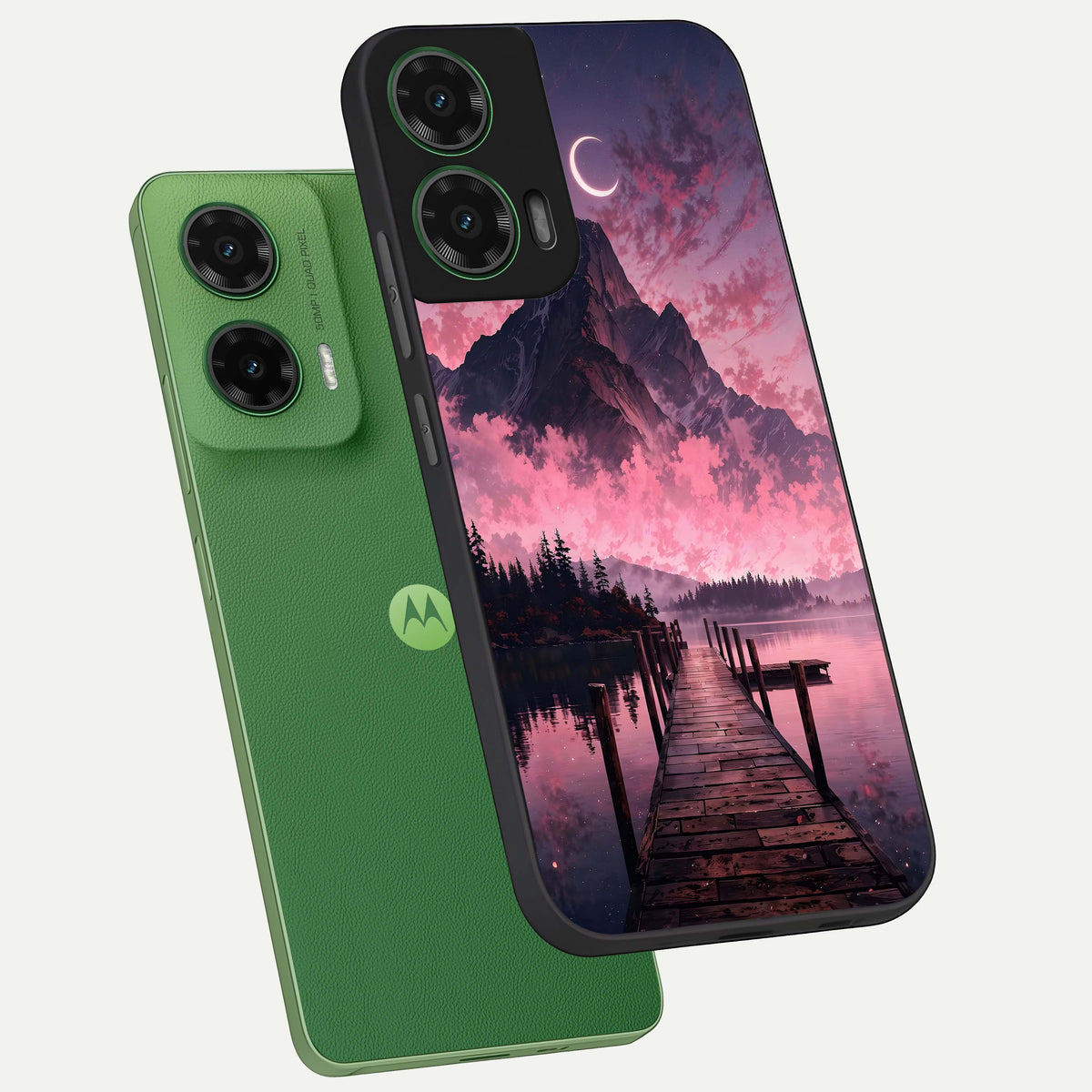  Beautiful Mountain View phone case For Moto G35 showing premium glass back cover with detailed artwork