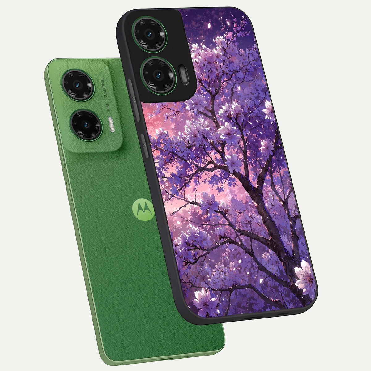  Blossom Tree phone case For Moto G35 showing premium glass back cover with detailed artwork