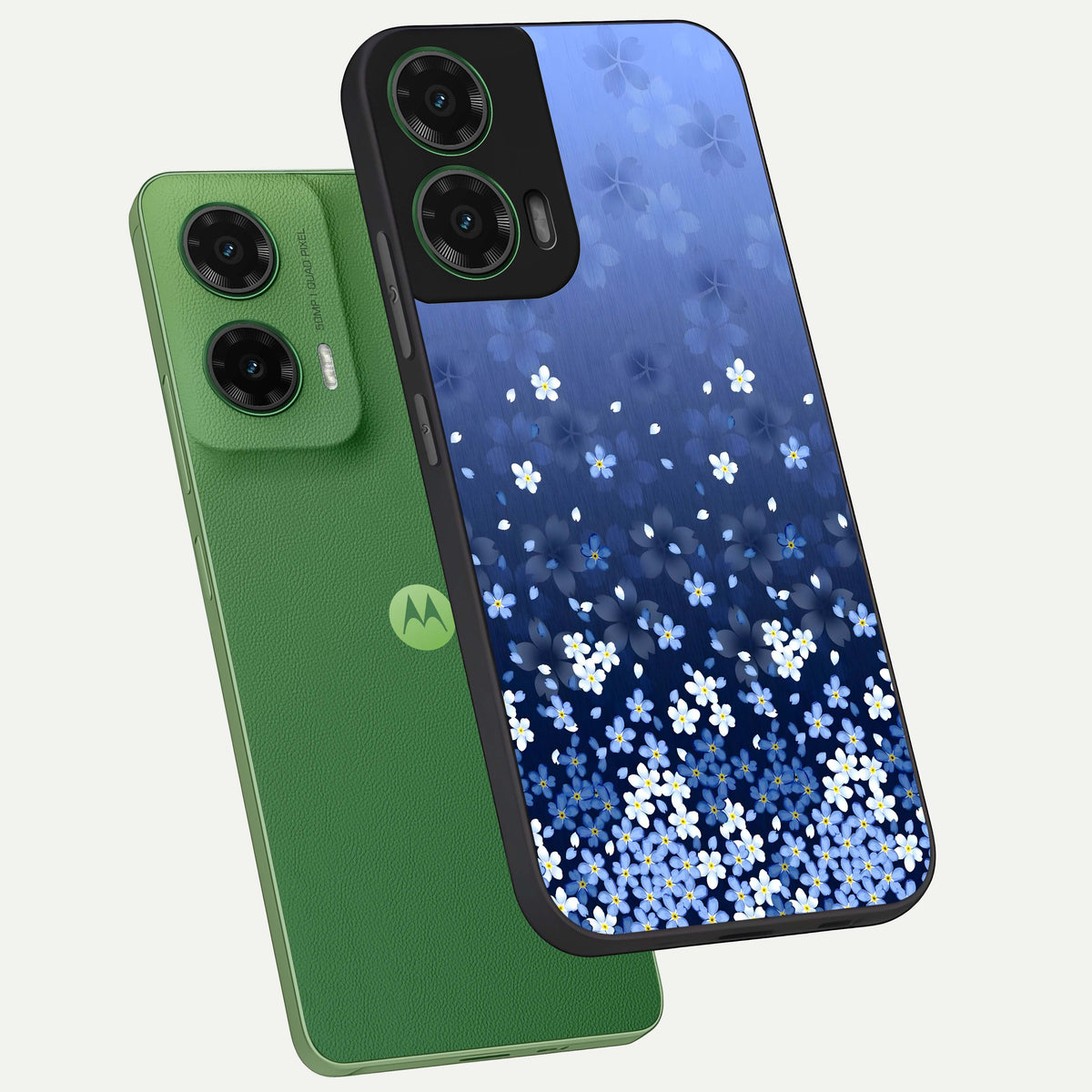  Blue Starry phone case For Moto G35 showing premium glass back cover with detailed artwork