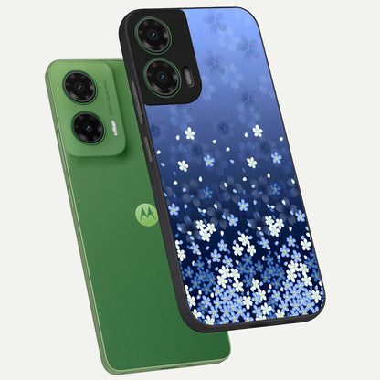  Blue Starry phone case For Moto G35 showing premium glass back cover with detailed artwork