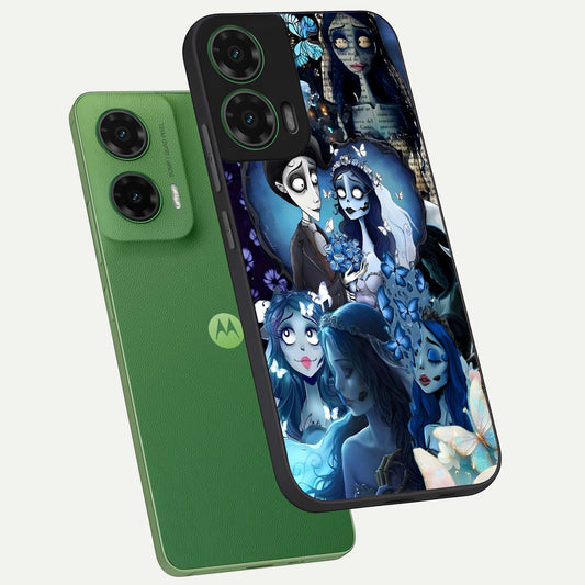  Butterfly Ghost Soul phone case For Moto G35 showing premium glass back cover with detailed artwork