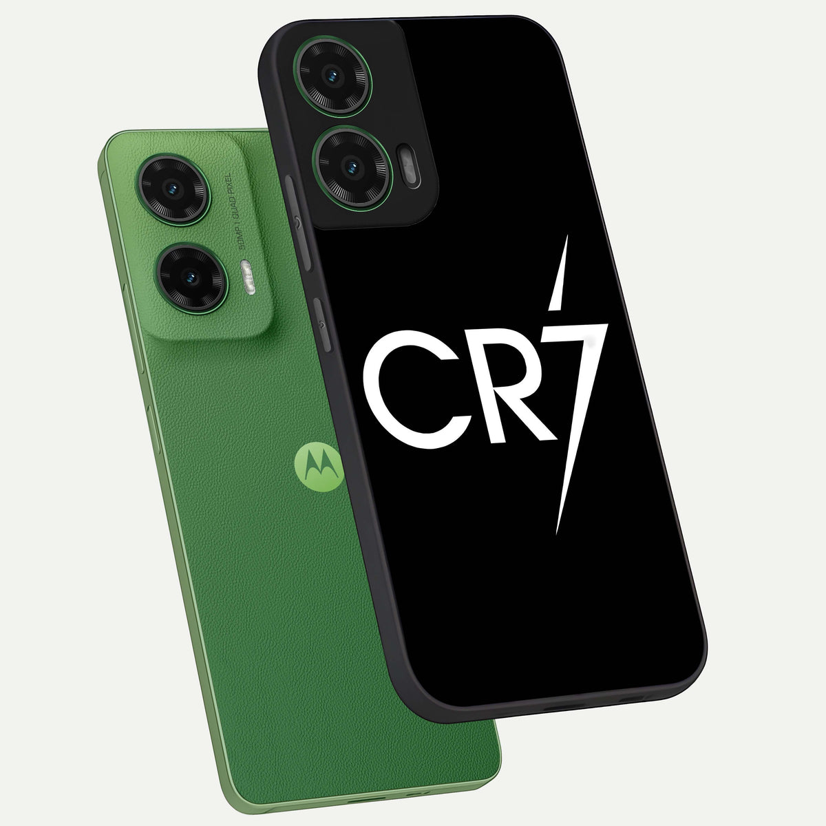  CR7 Elite Strike phone case For Moto G35 showing premium glass back cover with detailed artwork