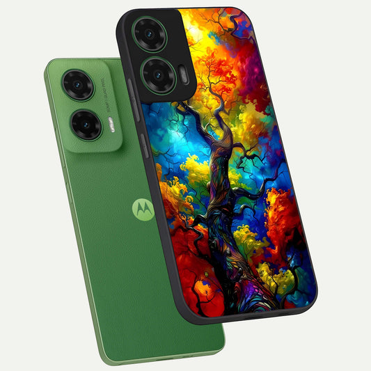  Colorful Soda Bottles phone case For Moto G35 showing premium glass back cover with detailed artwork