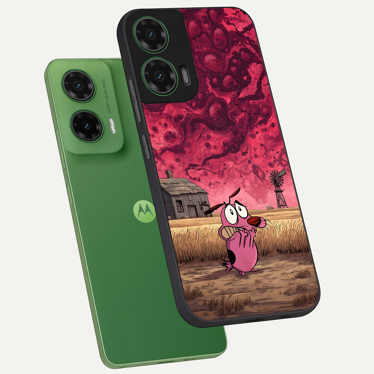  Courage Under Sky phone case For Moto G35 showing premium glass back cover with detailed artwork