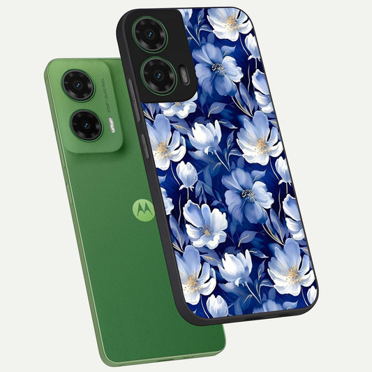  Cute Floral Patterns phone case For Moto G35 showing premium glass back cover with detailed artwork