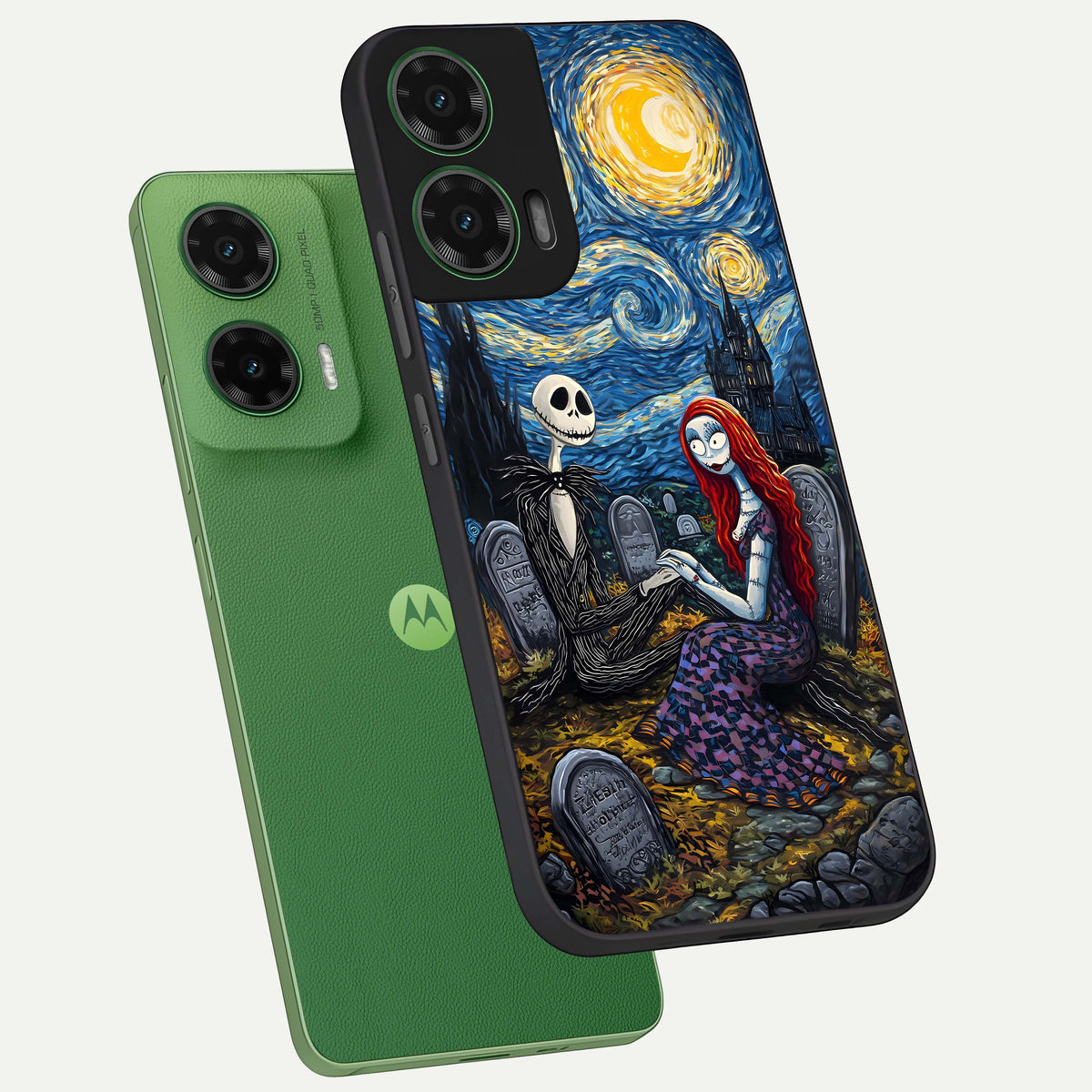  Eternal Night Love phone case For Moto G35 showing premium glass back cover with detailed artwork