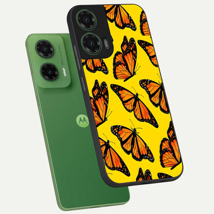  Golden Wing Flight phone case For Moto G35 showing premium glass back cover with detailed artwork