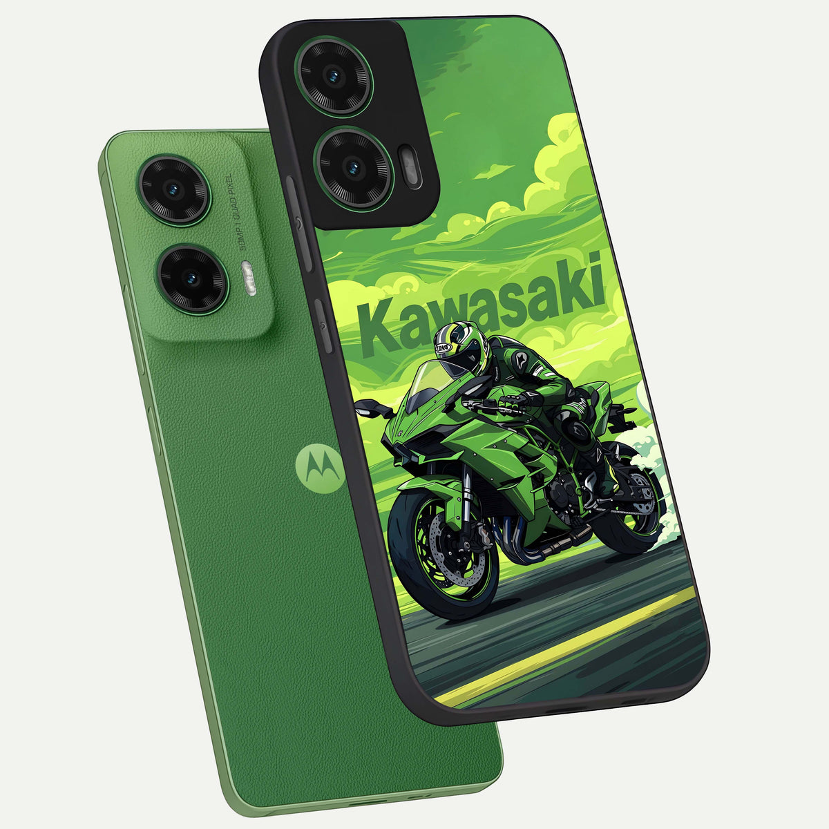  Greenery Sky phone case For Moto G35 showing premium glass back cover with detailed artwork