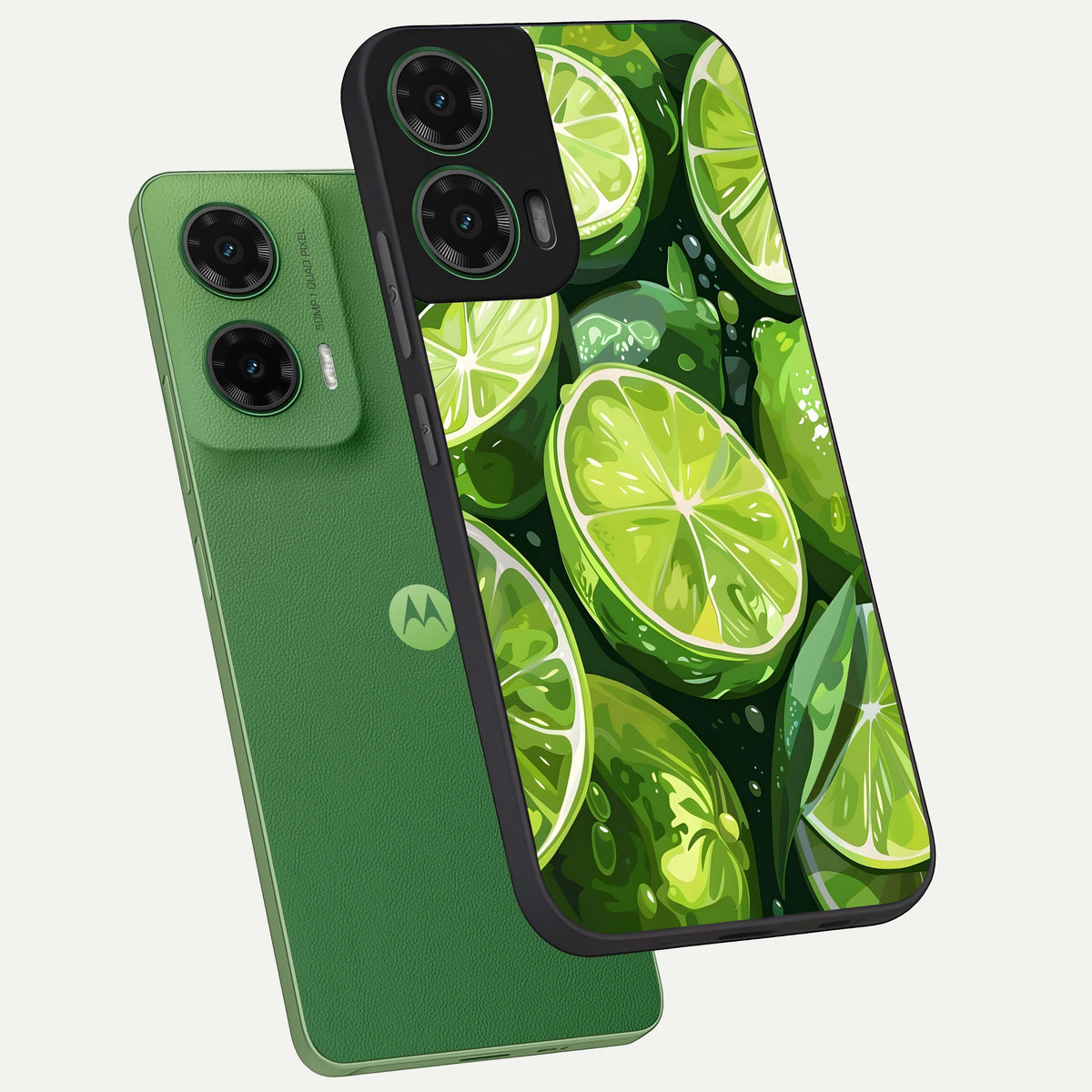  Green Kawasaki phone case For Moto G35 showing premium glass back cover with detailed artwork