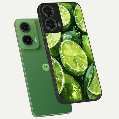 Green Kawasaki phone case For Moto G35 showing premium glass back cover with detailed artwork