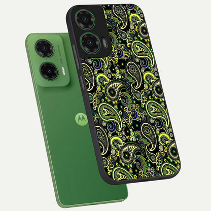  Green Lemon phone case For Moto G35 showing premium glass back cover with detailed artwork