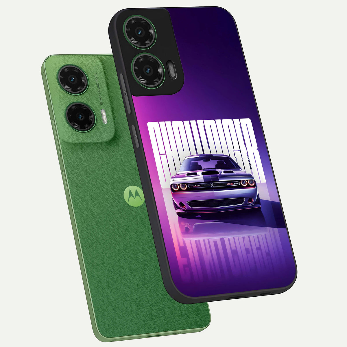  Midnight Muscle Ride phone case For Moto G35 showing premium glass back cover with detailed artwork