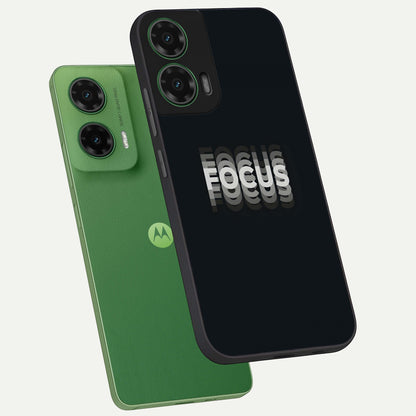  Mono Focus Vision phone case For Moto G35 showing premium glass back cover with detailed artwork