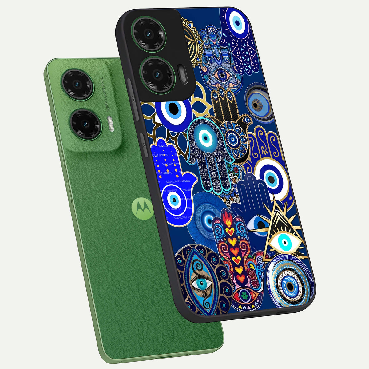  Mystic Palm Guard phone case For Moto G35 showing premium glass back cover with detailed artwork
