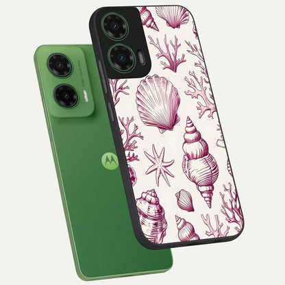  Pink Power Sparks phone case For Moto G35 showing premium glass back cover with detailed artwork