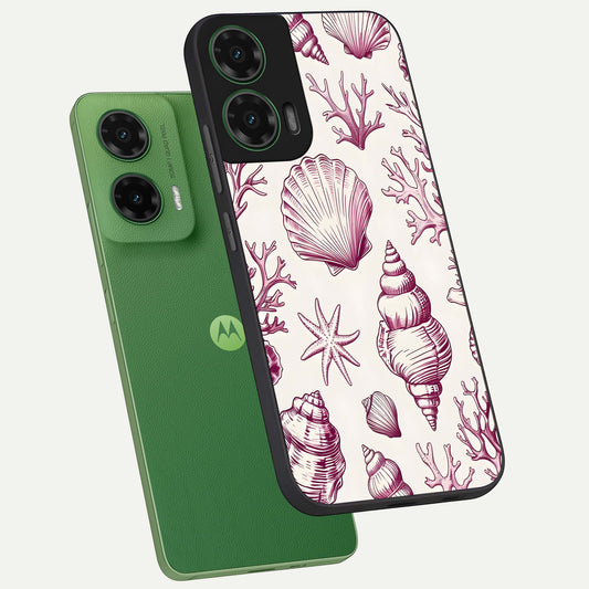  Pink Power Sparks phone case For Moto G35 showing premium glass back cover with detailed artwork