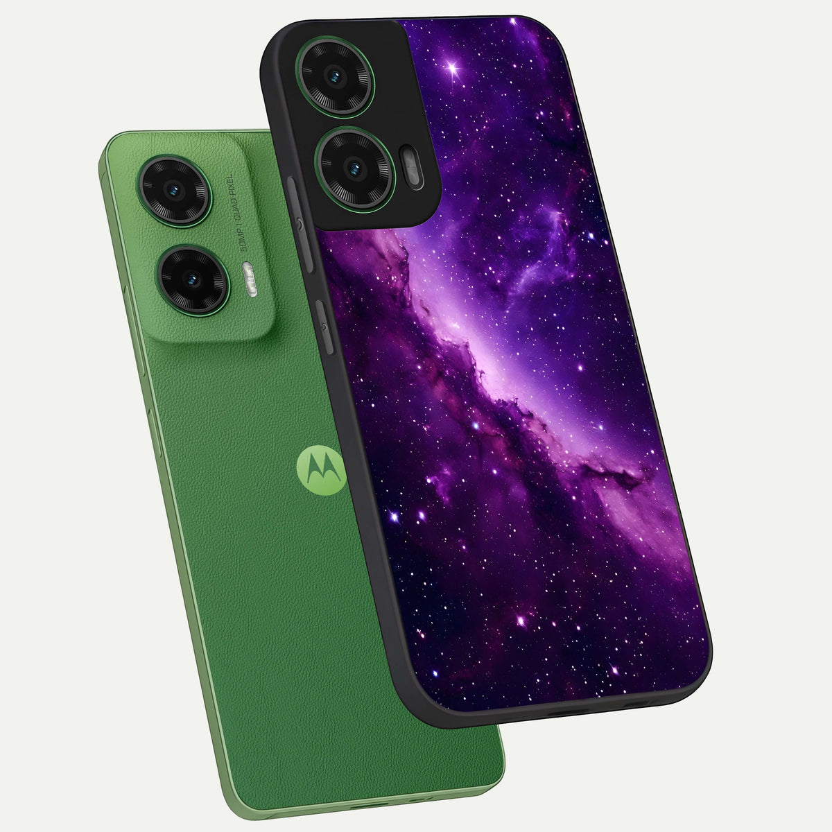  Purple Shade Sky phone case For Moto G35 showing premium glass back cover with detailed artwork