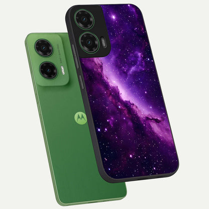  Purple Shade Sky phone case For Moto G35 showing premium glass back cover with detailed artwork