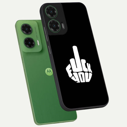  Rebel Mode On phone case For Moto G35 showing premium glass back cover with detailed artwork