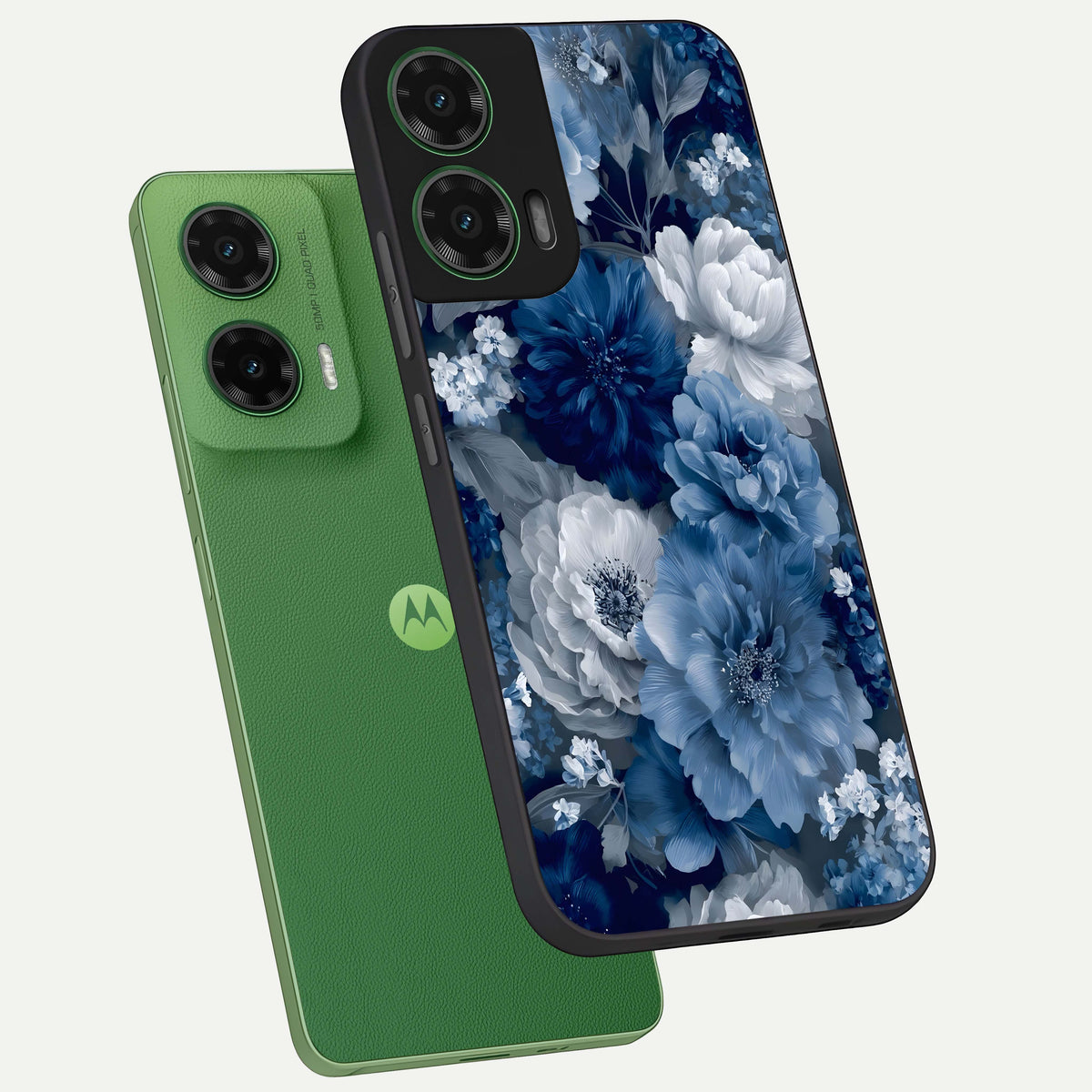  Royal Bloom Garden phone case For Moto G35 showing premium glass back cover with detailed artwork