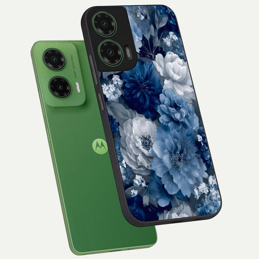  Royal Bloom Garden phone case For Moto G35 showing premium glass back cover with detailed artwork