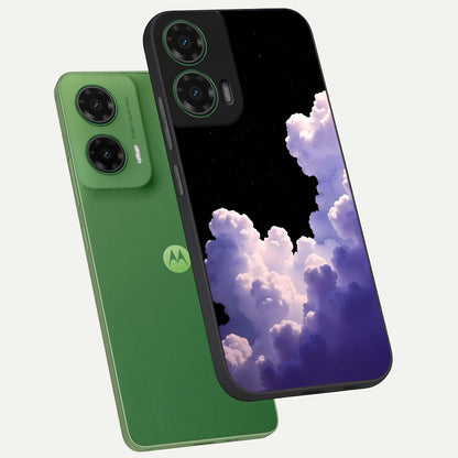  Starlit Night Whispers phone case For Moto G35 showing premium glass back cover with detailed artwork