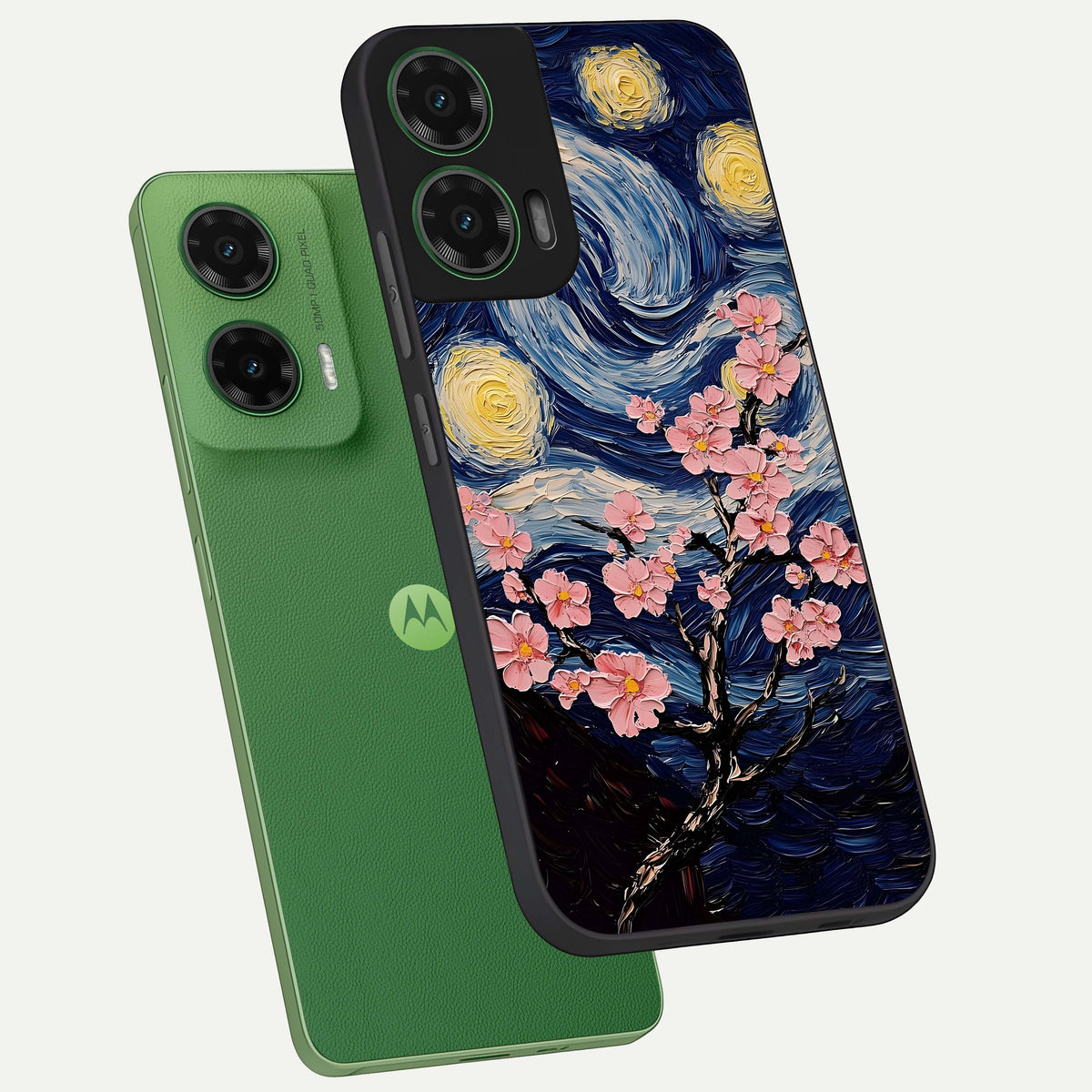  Van Gogh Scenery phone case For Moto G35 showing premium glass back cover with detailed artwork