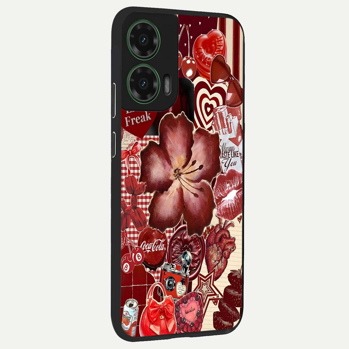  Aesthetic Little Freak back cover For Moto G35 slim fit glass case with vibrant aesthetic design