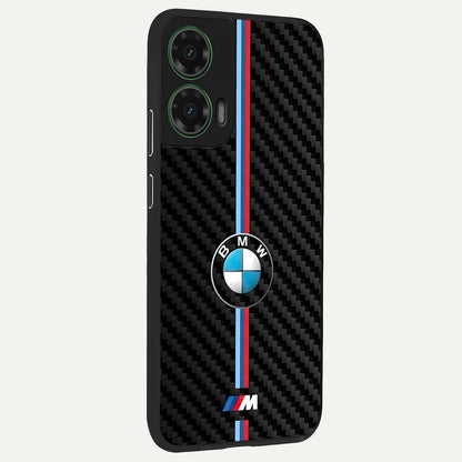  BMW Pattern back cover For Moto G35 slim fit glass case with vibrant aesthetic design