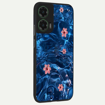  Bloom Thread Art back cover For Moto G35 slim fit glass case with vibrant aesthetic design