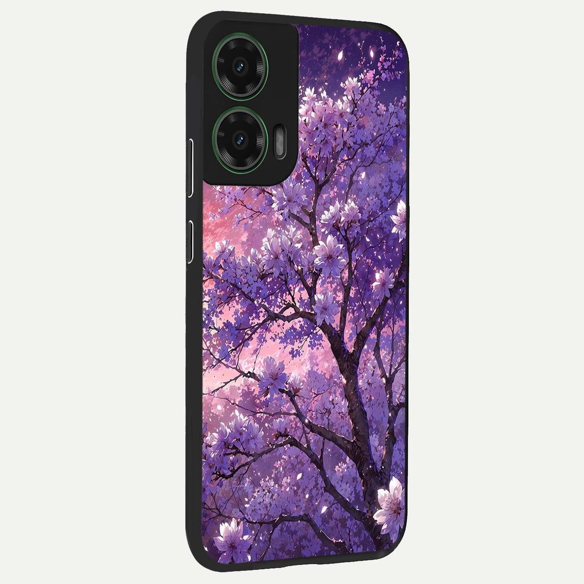  Blossom Tree back cover For Moto G35 slim fit glass case with vibrant aesthetic design