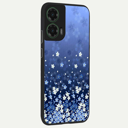  Blue Starry back cover For Moto G35 slim fit glass case with vibrant aesthetic design