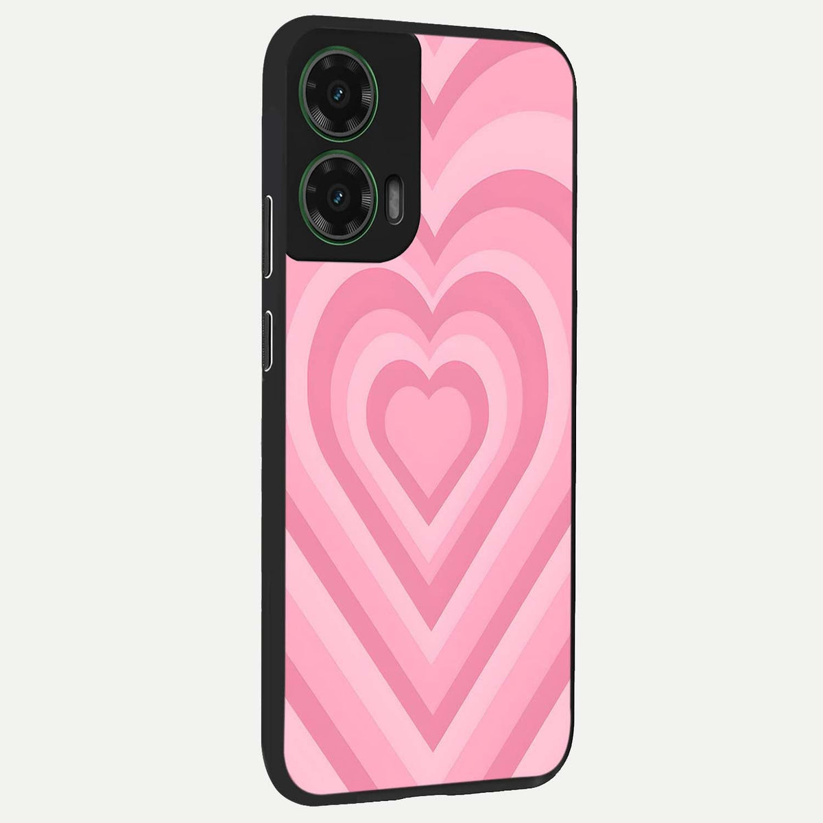  Blush Heart Waves back cover For Moto G35 slim fit glass case with vibrant aesthetic design