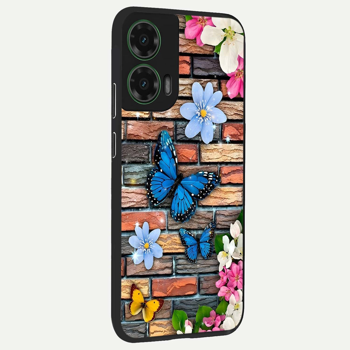  Brick Bloom Flight back cover For Moto G35 slim fit glass case with vibrant aesthetic design