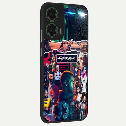  CYBERPUNK Legacy back cover For Moto G35 slim fit glass case with vibrant aesthetic design