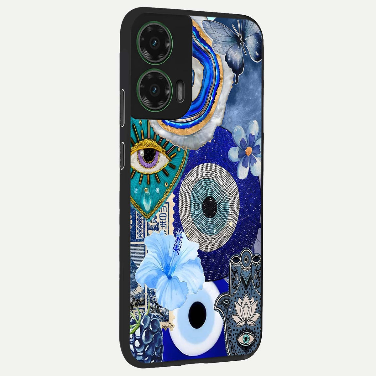  Celestial Blue Vision back cover For Moto G35 slim fit glass case with vibrant aesthetic design