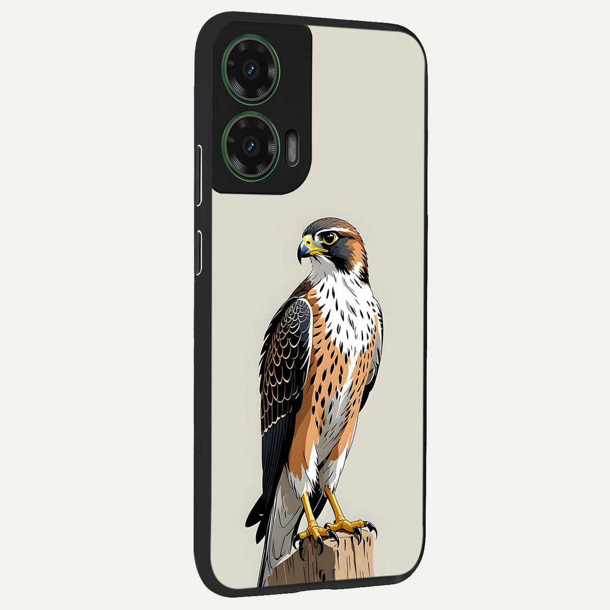  Clever Eagle back cover For Moto G35 slim fit glass case with vibrant aesthetic design