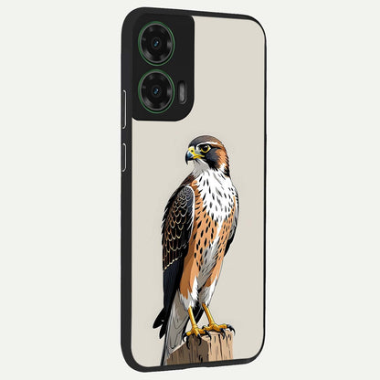  Clever Eagle back cover For Moto G35 slim fit glass case with vibrant aesthetic design