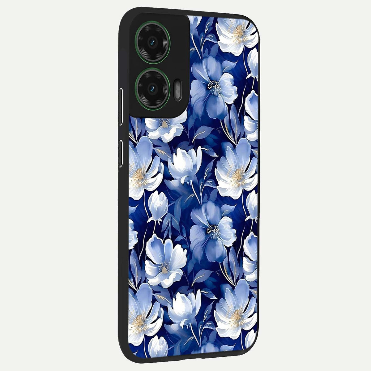  Cute Floral Patterns back cover For Moto G35 slim fit glass case with vibrant aesthetic design
